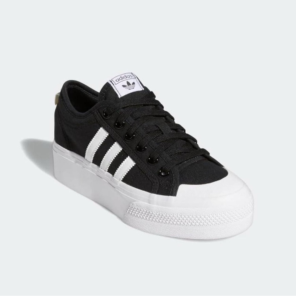 Adidas Women's Black and White Sneakers